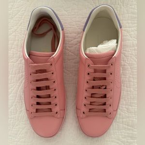 Gucci micro soft Wild Rose leather sneakers